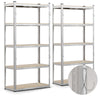 Lot de 2 étagères de rangement avec crochets charge lourde robuste 5 niveaux 180x90x40cm - VOUNOT FR