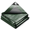 Bâche de Protection en Polyéthylène resistant et impermeable 240g/m² vert et argent 1.5x6m - VOUNOT FR