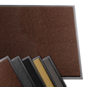 Tapis de porte paillasson 90x120cm Marron-Noir - VOUNOT FR