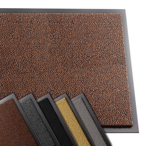 Tapis de porte paillasson 60x90cm Marron-Noir - VOUNOT FR