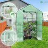 Serre de jardin avec etageres et bache PE renforcee 135g/m2 143x143x195cm Vert - VOUNOT FR