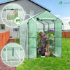 Serre de jardin avec etageres et bache PE renforcee 135g/m2 143x215x195cm Vert - VOUNOT FR
