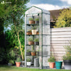 Serre de jardin avec etageres et bache PE renforcee 135gr/m2 69x49x193cm blanc - VOUNOT FR