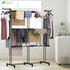 Sechoir a linge etendoir extensible et pliable grande capacite sechage 190x53x170cm Noir - VOUNOT FR