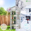 Serre de jardin avec etageres et bache PE renforcee 135gr/m2 69x49x160cm blanc - VOUNOT FR