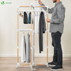 Sechoir a linge etendoir tour pliable 3 niveaux 69x69x136 cm style bois blanc - VOUNOT FR