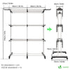 Sechoir a linge etendoir extensible et pliable grande capacite sechage 190x53x170cm Blanc - VOUNOT FR