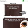 Bâche de Protection en Polyéthylène resistant et impermeable 240g/m² marron 2x3m