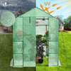 Serre de jardin avec etageres et bache PE renforcee 135g/m2 143x143x195cm Vert - VOUNOT FR