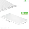 14 x Plaques de polycarbonate alveolaires transparent creux 4mm 121x60.5cm - VOUNOT FR