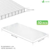 10 x Plaques de polycarbonate alveolaires transparent creux 6mm 121x60.5cm - VOUNOT FR