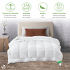 Couette temperee doux avec rembourrage polyester 300gsm 135x200cm blanc - VOUNOT FR