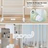 Sechoir a linge etendoir tour pliable 3 niveaux 69x69x136 cm style bois blanc - VOUNOT FR