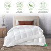 Couette 4 saisons doux 3 en 1 avec rembourrage polyester 500gsm 135x200cm blanc - VOUNOT FR