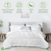 Couette temperee doux avec rembourrage polyester 300gsm 200x200cm blanc - VOUNOT FR