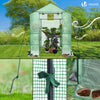 Serre de jardin avec etageres et bache PE renforcee 135g/m2 143x143x195cm Vert - VOUNOT FR