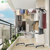 Sechoir a linge etendoir extensible et pliable grande capacite sechage 190x53x170cm Blanc - VOUNOT FR