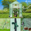 Serre de jardin avec etageres et bache PE renforcee 135g/m2 143x215x195cm Vert - VOUNOT FR
