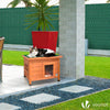 Maison pour Chat en bois avec toit bitumé autoportant et porte à lamelles PVC - VOUNOT FR