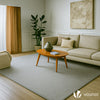 Tapis de salon poils ras doux antiderapant 240x340cm uni gris - VOUNOT FR