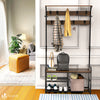 Porte manteau avec banc et etageres meuble entrée 185x85x33cm - VOUNOT FR