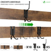 Porte manteau avec banc et etageres meuble entrée 185x85x33cm - VOUNOT FR