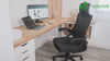 Fauteuil de Bureau Ergonomique pivotant avec appui tête et dossier toile respirant Noir