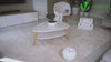 Tapis de salon poils ras doux antiderapant 140x200cm uni crème