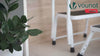 Marche pied pliable en acier portable plateforme antiderapante 38x26cm blanc