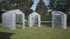 Serre de jardin avec etageres et bache PE renforcee 135g/m2 143x215x195cm