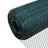 Grillage a poule avec fils renforces 0.8mm et maille extra fine 13mm en PVC gaine vert 1x25M - VOUNOT