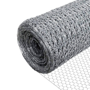 Grillage a poule avec fils renforces 0.8mm et maille extra fine 13mm en acier galvanise 1x25M - VOUNOT