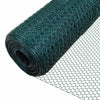 Grillage a poule avec fils 25mm en PVC gaine vert 1x25M - VOUNOT