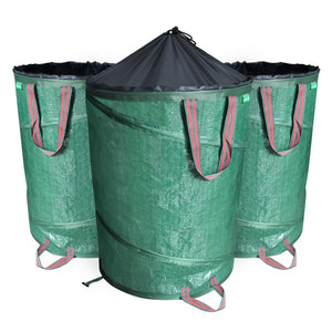 Lot de 3 Sac de Jardin Pop up 100L en Polyéthylène avec Poignées - VOUNOT FR