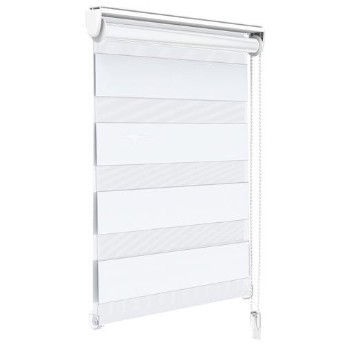 Store enrouleur jour nuit double 45x150cm Blanc - VOUNOT FR