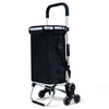 Chariot de courses pliable monte escalier aluminium avec sac isotherme noir - VOUNOT FR