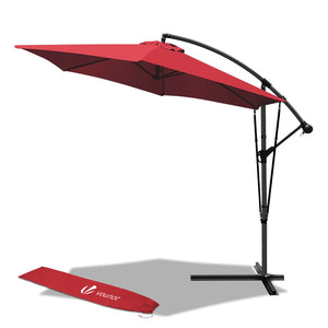 Parasol deporte 3M avec housse de protection et sangle de fixation Rouge - VOUNOT FR