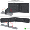 Ensemble de Table et bancs camping pliables 180cm HDPE Style Polyrotin noir - VOUNOT FR