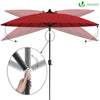 Parasol inclinable 270cm Shanghai avec housse de protection rouge - VOUNOT FR