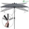 Parasol inclinable 270cm Shanghai avec housse de protection gris - VOUNOT FR