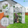 Serre de jardin avec etageres et bache PE renforcee 135g/m2 143x215x195cm - VOUNOT FR