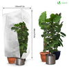 Lot de 3 Housse Hivernage Plante avec Cordon  et zipper Polypropylème 80g/m² 120x180cm blanc - VOUNOT FR