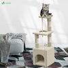 Arbre à Chat 88cm avec Corde Griffoir Plateforme Niche Beige - VOUNOT FR