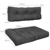 Lot de 2 Coussins pour palettes en bois gris - VOUNOT FR