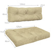 Lot de 2 Coussins pour palettes en bois beige - VOUNOT FR