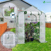 Serre de jardin avec etageres et bache PE renforcee 135g/m2 143x143x195cm - VOUNOT FR
