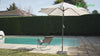 Parasol inclinable 2.70 x 2.40m avec housse de protection rouge