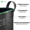 Lot 5 sacs de plantation non tisse 65L avec poignee Noir - VOUNOT FR