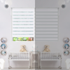 Lot de 2 Store enrouleur jour nuit double 80x150cm Blanc - VOUNOT FR
