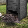 Composteur de jardin 300L Qualité Supérieure pour Jardin Déchets Imitation Style bois noir - VOUNOT FR